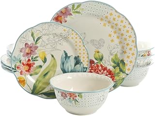 Pioneer Woman Blooming Bouquet 12 Piece Dinnerware Set