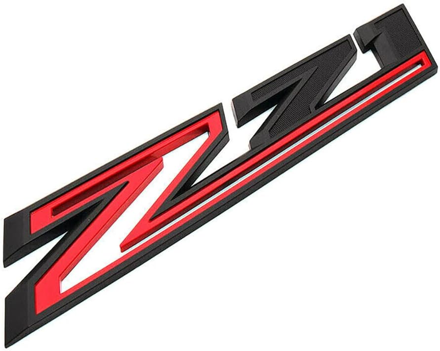 2PCS 2019-2021 Silverado Z71 Emblem Badge 84632695 Nameplate Replacement for Z71 (Red Matte Black), 345Z171DU-1