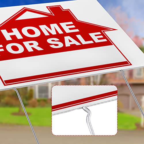 3 Pcs 12 X 16 Inches Home For Sale Signs With Stakes Double Sided Home For Sale By Owner Yard Sign With Directional Arrow Open House Signs For Real Estate Signs For Real Estate Agents (Red, White) #TOP3