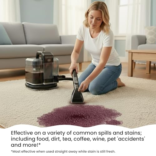 Olsen & Smith Portable Spot Cleaner Vacuum for Carpets, Upholstery & Car Interiors – Powerful Deep Cleaning Stain Remover, Lightweight Compact Machine for Home & Pet Messes - Image 4