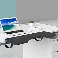 Vista 10 de Bandeja para teclado, extensión de escritorio, estante de cajón para teclado, bandeja de plataforma para teclado de computadora, instalación sin