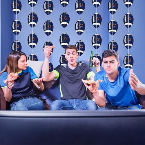 8PCS Dallas Soccer Party Banner, Blue Cowboys Football Party Supplies Sport Themed Party Decorations American Rugby Blue Paper Hanging Decorations Cowboys Football Theme Birthday Party Decor - Image 5