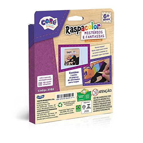 Raspacolor: Caderno de atividades Mistérios e Fantasias - Toyster Brinquedos