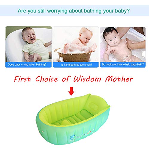 image for relaxing baby Thickened Inflatable Baby Bathtub, Anti- Slip Toddler Ba