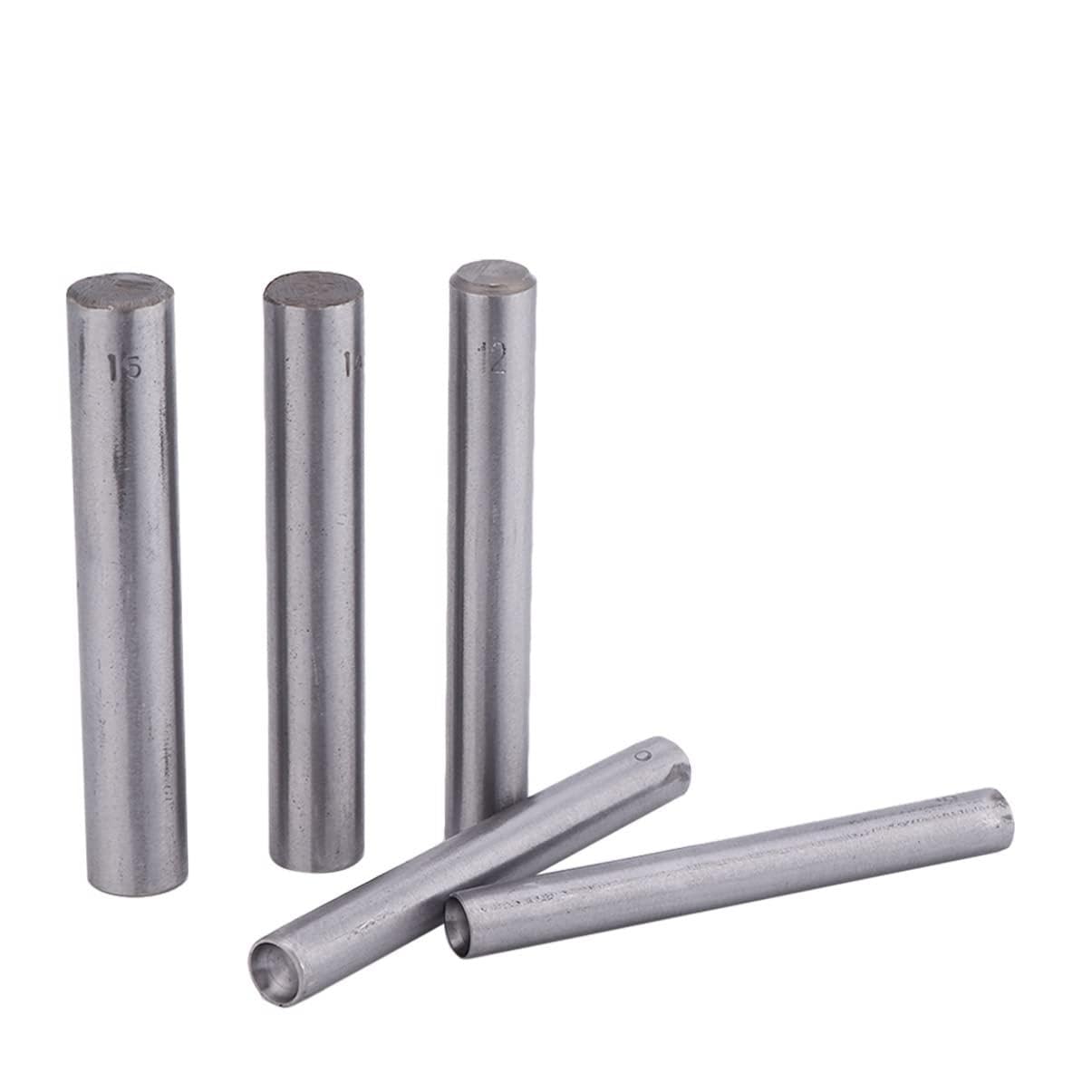 Operitacx Ensemble de Poinçonneuses Creuses en Acier Inoxydable pour Cuir, Outil à Trous Précis 9 Pièces, Adapté pour Maroquinerie, Couture et Artisanat, Usage Manuel Solide