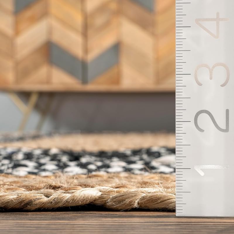 Tapis décoratif rustique pour chambre d'enfant, noir et blanc, 0,8 x 3 m