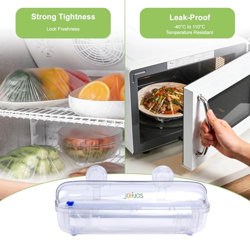 Plastic Wrap with Slide Cutter - Food Cling Wrap Reusable Cling Film Dispenser Fits 12\" Rolls BPA-Free Cuts for Aluminum Foil, Tin Foil, Baking Paper - Thumbnail 7