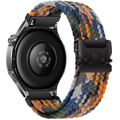 Image of XMUXI 22mm Watch Band Compatible with Huawei Watch GT6 GT5 /GT 4 46mm Nylon Strap Huawei Watch 4 Band for GTR 4 Venu 2 /3,Vivoactive 4 Braided Watch Belt Parachute Metal Clasp(No Watch)