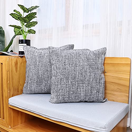 Weixinhai 2 Pack Burlap Linen Throw Pillow Covers 22X22 Inch Home Decorative Square Pillowcase, With Invisible Zipper For Sofa, Car, Camping, Office #TOP6
