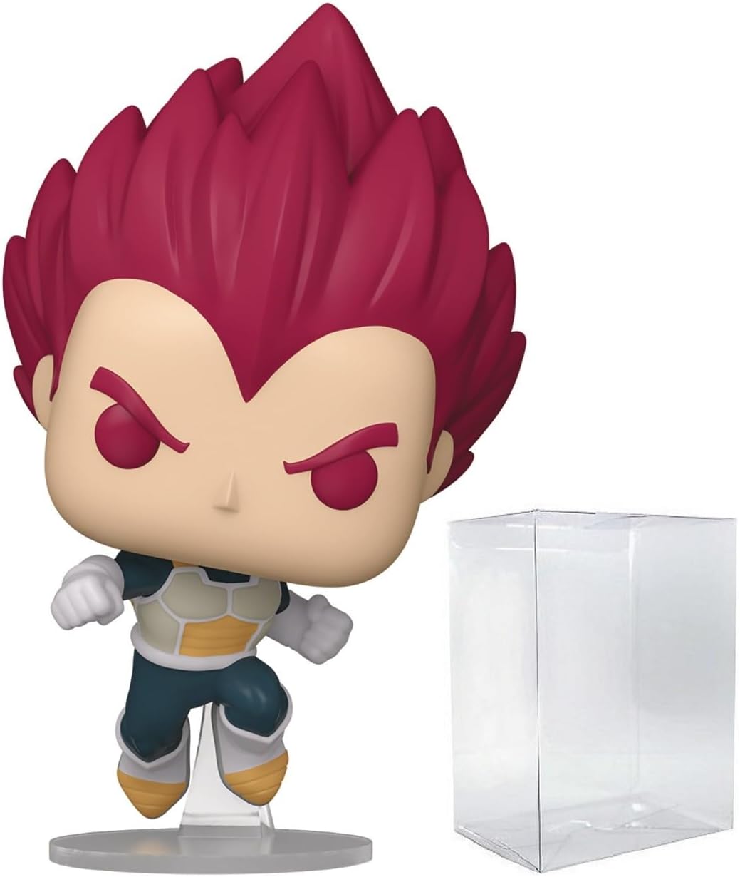 POP Anime: Dragon Ball Super Broly - Super Saiyan God Vegeta Funko Vinyl Figure (Bundled with Compatible Box Protector Case), Multicolor, 3.75 inches