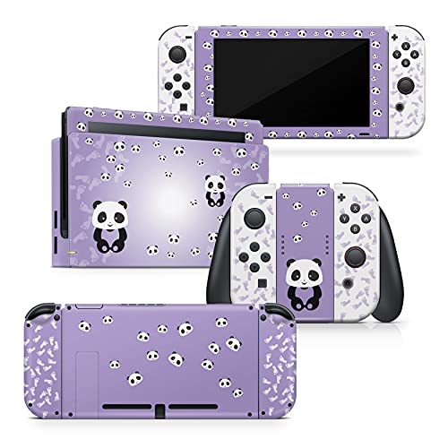 Skin de panda violet de qualité supérieure pour Nintendo Switch, vinyle premium Tacky Design