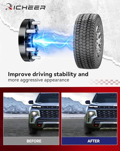Image of Richeer 1 inch 6x5.5 Hub Centric Wheel Spacers for 2024+ Tacoma Tundra