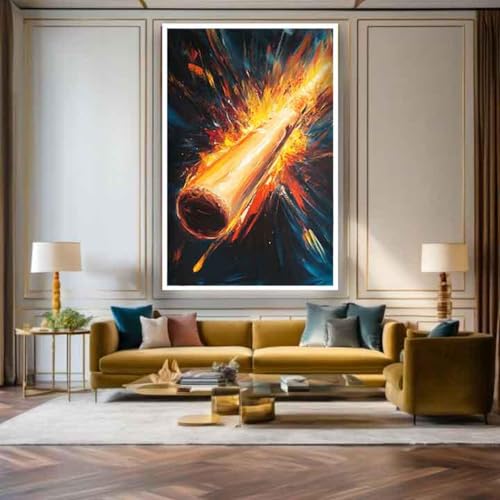 Affiche de baseball abstraite pour sublimer la décoration du salon - 4