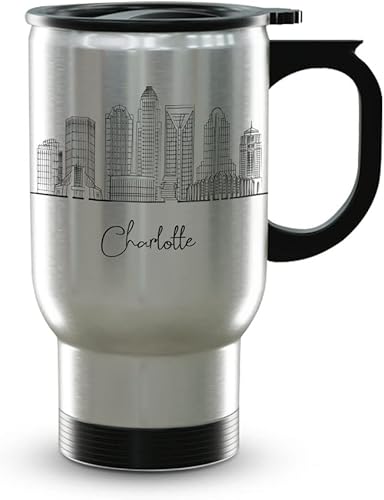 Vista 65 de TJ Originals - Taza de viaje de acero inoxidable Florida con asa, vaso aislado con tapa de vino de Florida, tazas de café negro Florida, taza