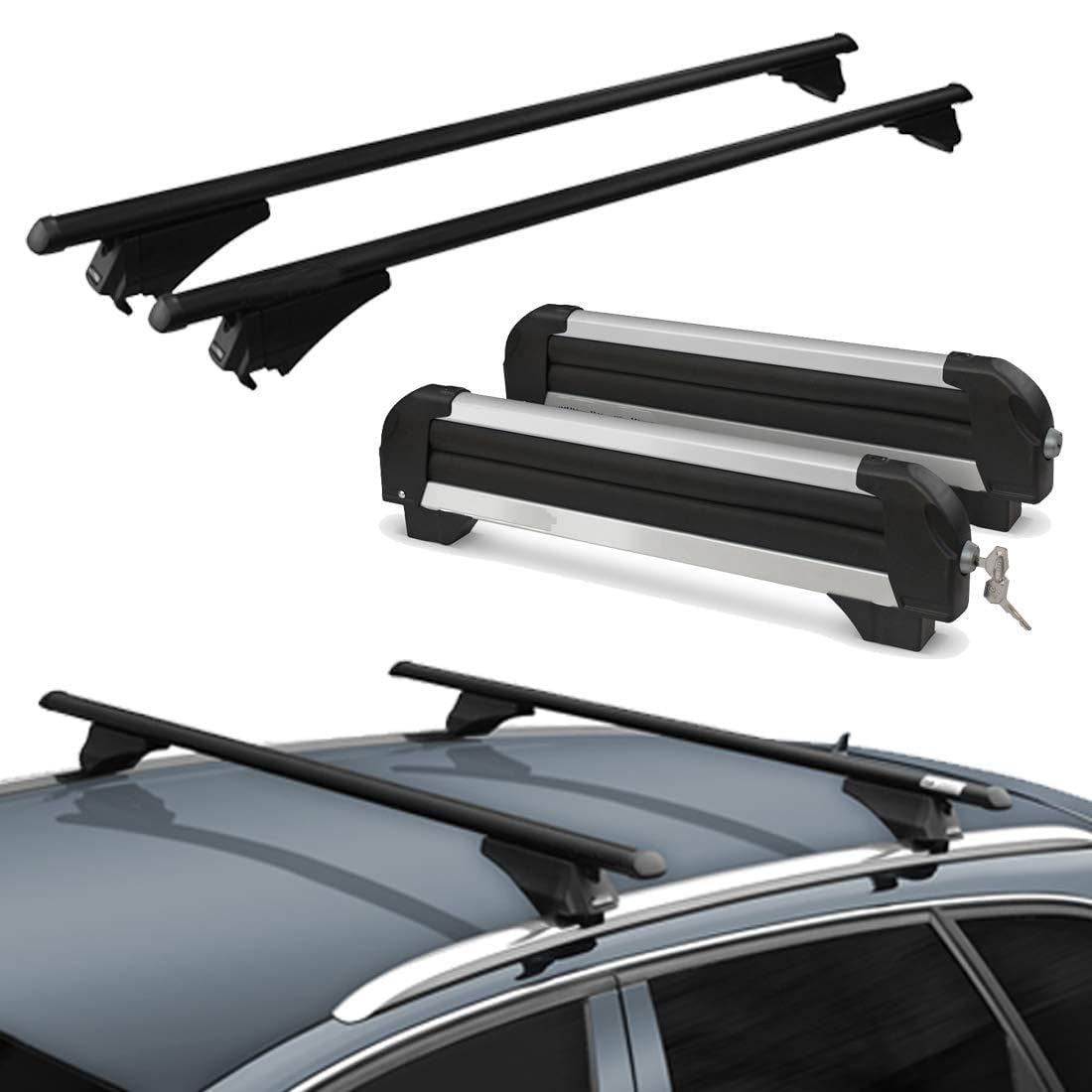 Barre Portatutto Per Auto In Alluminio Con Sci - RPM.2, Per Trasporto Attrezzatura - Foto 10