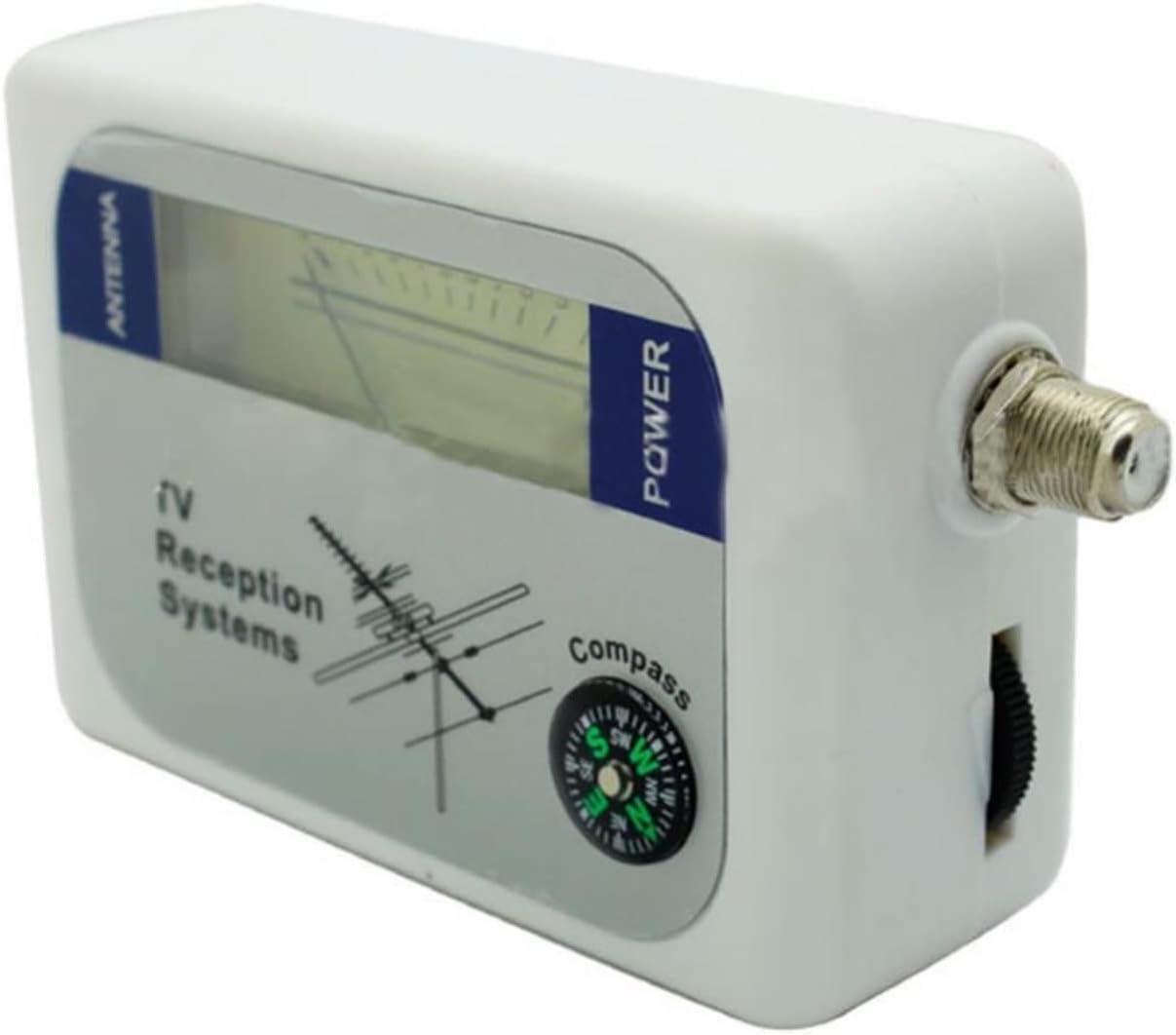 Satellite Finders Meter Digital Mini TV Receiver DVB-T Finder Aerial Terrestrial TV Antenna Signal Strength Battery Box Connection Line for Adjusting Sat TV Dish