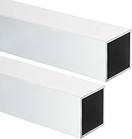 MECCANIXITY 6063 Aluminum Square Tubing 1.5x1.5x10 Inch 0.08 Wall 2 Pack Seamless Rust-Resistant for DIY Construction Furniture Frames