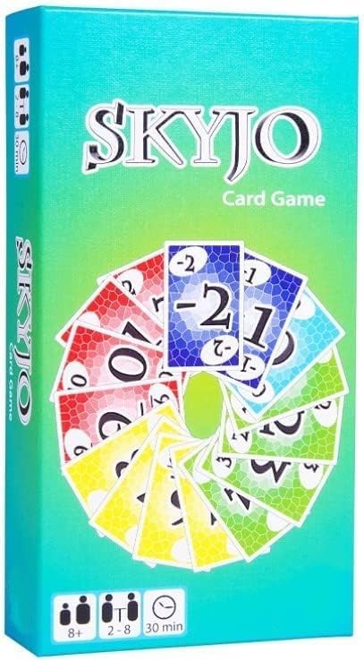 Card Game for SKYJO-The Entertaining Card Game for Kids and Adults. The Ideal Game for Fun, Entertaining and exciting Hours of Play with Friends and Family-English Version (Blue)