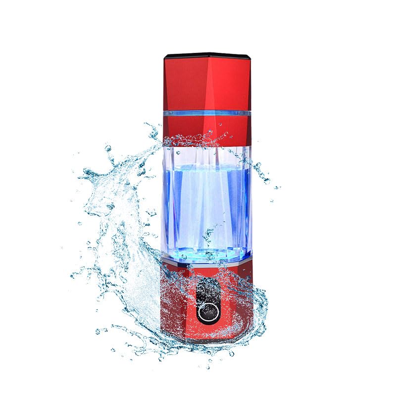 RTNCSAKEE 5000ppb Hydrogen Water Bottle Intelligent Hydrogen Generator SPE/PEM Electrolysis Hydrogen Rich Water Bottle (RED)