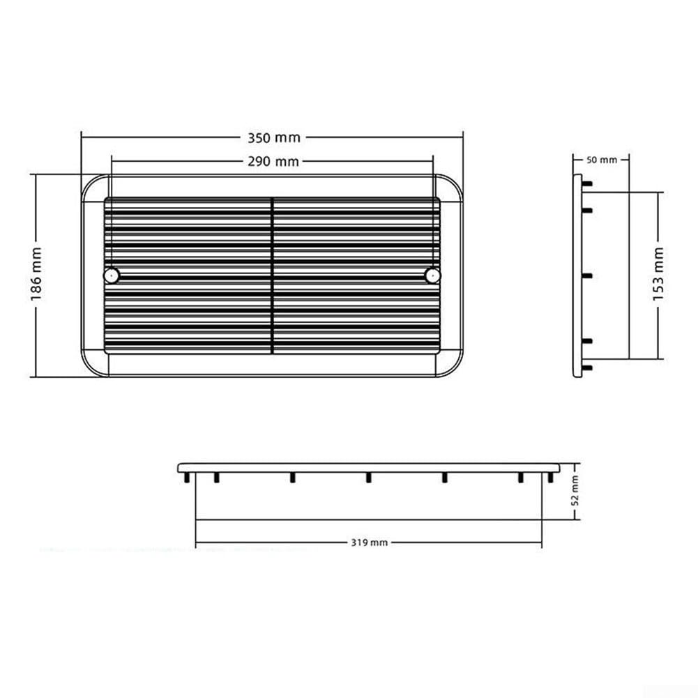 Installazione semplificata Ventilazione doppia ventola per camper con configurazione minima (bianco)