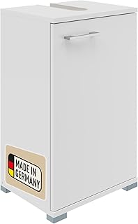 Probus Armario básico para baño de 40 cm – Moderno Armario bajo Lavabo en diseño Blanco con Mucho Espacio de Almacenamiento, Fabricado en Alemania, Color Blanco