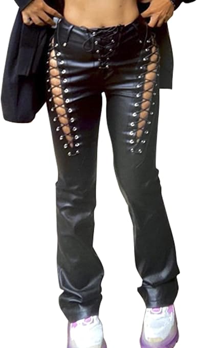 Gothic Punk Y2K Trousers Streetwear 