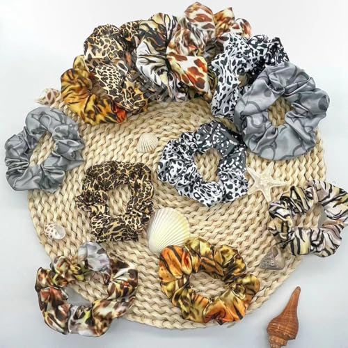 12 Pieces Silk Scrunchies for Women - Satin Scrunchies for All Hair Types and Textures, No Crease Hair Ties for Girls, Perfect for Day or Night