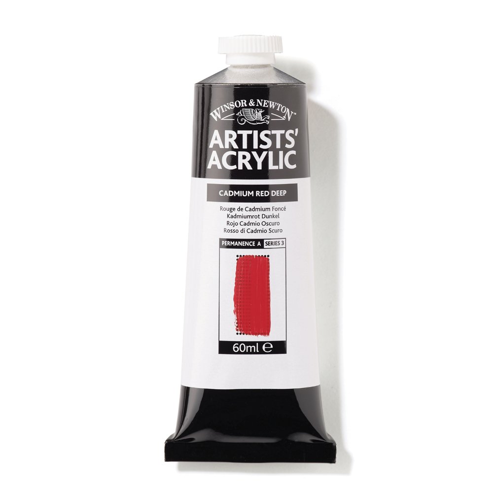 Winsor & Newton 2320421 Professional Acrylfarbe in Künstlerqualität, hohe Farbbrillanz & Deckkraft, Archivqualität, 60ml Tube - Naphtholrot Hell
