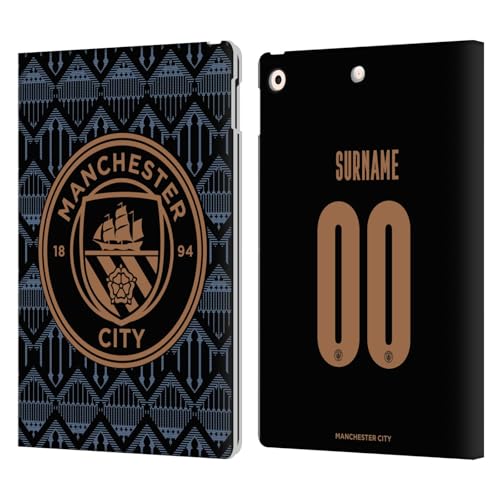 Étui iPad 10.2 Manchester City personnalisé avec fentes pour cartes et cuir PU noir