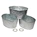 Oval Assorted Galvanized Tubs with Metal Handles - 1 Per Order