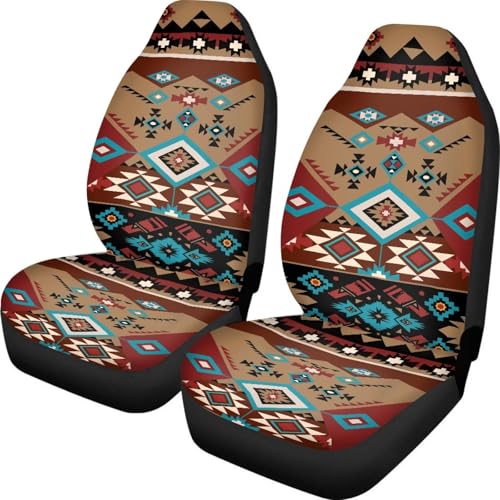 Housses de siège de voiture avant Navajo 52X138Cm lavables pour camion