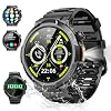 Soudorv Smartwatch Herren, 1000mAh Smart Watch mit Telefonfunktion, Schwarz