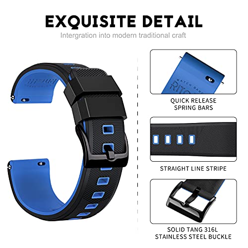 Ritche Christmas Stocking Stuffers 22Mm Silicone Watch Band Quick Release Rubber Watch Bands For Men Women #TOP3