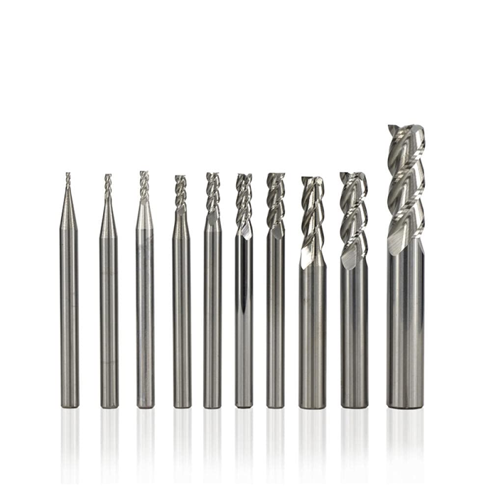 Hartmetall-Endmühle 4mm 6mm 8mm 10mm 12mm Aluminium-Fräser 3 Flöten-Wolfram-Mahlschneider CNC-Maschinen-Endfräser-D6xd6x20x50l.