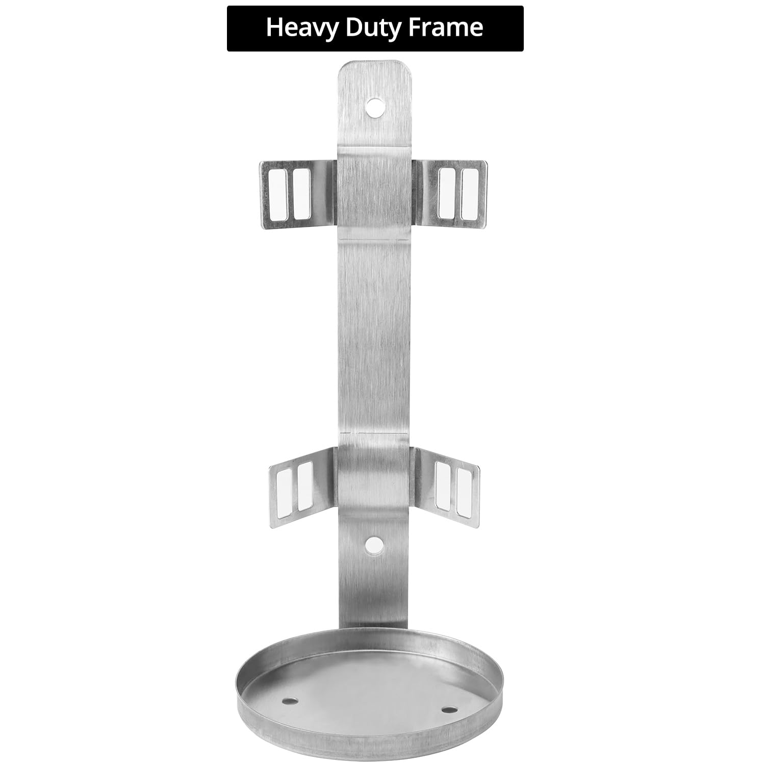 QWORK Paquete de 2 soportes de metal para extintor de incendios, soporte de pared de acero inoxidable resistente compatible con extintores de incendios de 6 a 9 libras, correas ajustables, para el