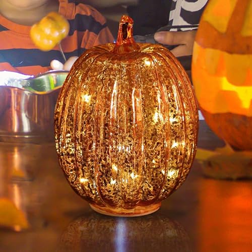 Luces de calabaza decorativas para adornos de otoño y centros de mesa con temporizador 3