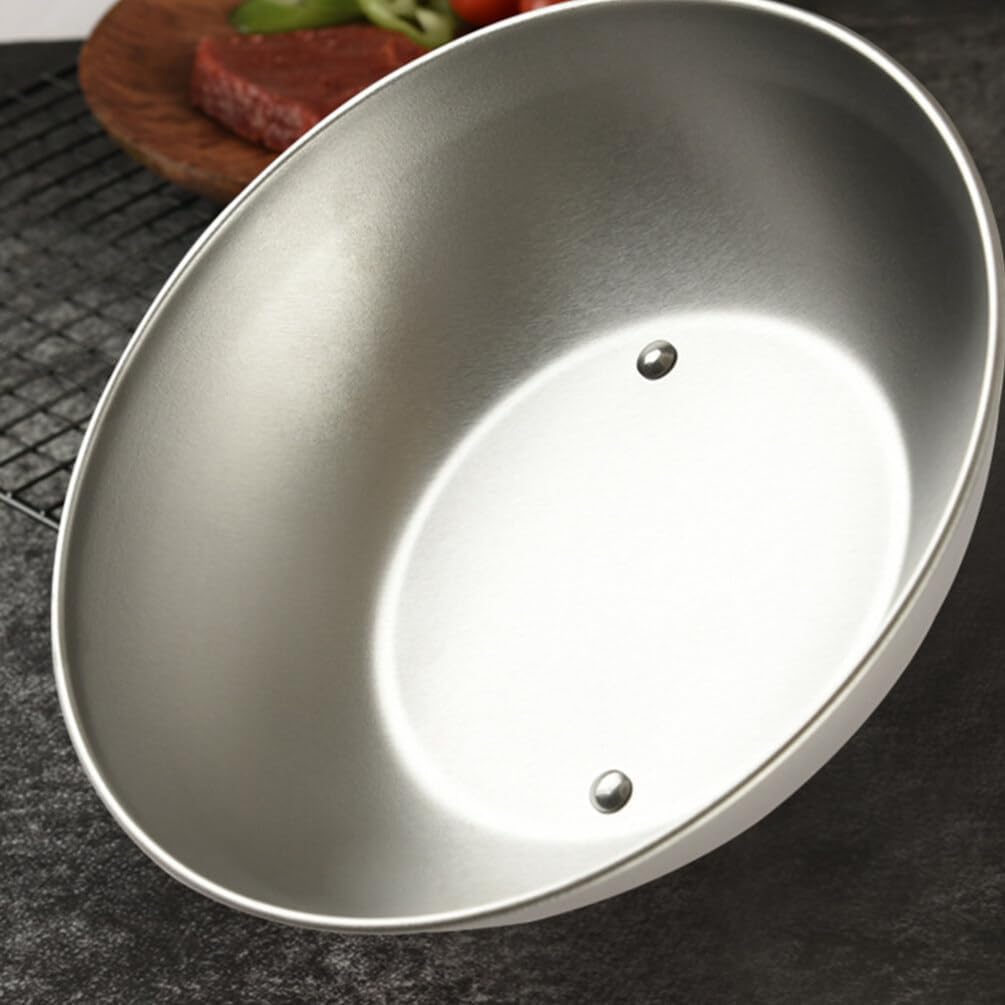 Hemoton 12 Inch Pan Lid Pan Lid Universal Pans Pots Lid Cover Stainless Steel Cheese Melting Dome Grease Splatter Guard Food Plate Cover with Handle for Frying Pan Cast Iron Skillet Silver Pot Cover