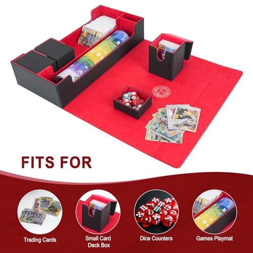 LEFOR·Z Caixa de baralho de cartas, extra grande caixa de armazenamento de baralho de cartas premium