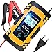 TOPERSUN Chargeur de Batterie Intelligent 8A 12V/24V Chargeur Batterie Portable Rapide 3 Étape avec Écran LCD Multiples Modes de Protection Réparation pour Batterie de Voiture Auto Moto