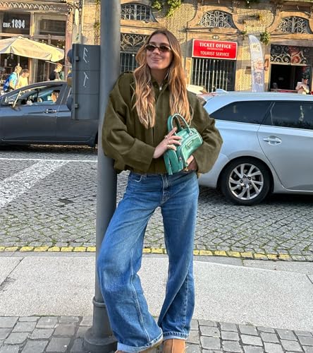 Womens Faux Suede Bomber Jacket Casual Lapel Pilot Cropped Coat Oversized Motorcycle Jackets 2025 Outerwear2