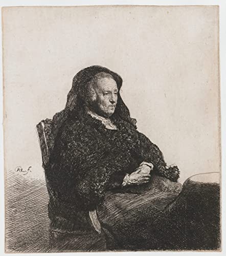 Tableaux en Toile la mère de l'artiste Rembrandt Van Rijn Peinture Nordique 60x90cm