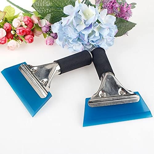 Image of RockRose 5 inch Anti-Slip Handle Professional Squeegee for Window Tinting & Vinyl Wrap Applicator - Rubber Squeegee with Stainless Steel Handle Streak-Free Auto Window Cleaner for Car Available Various