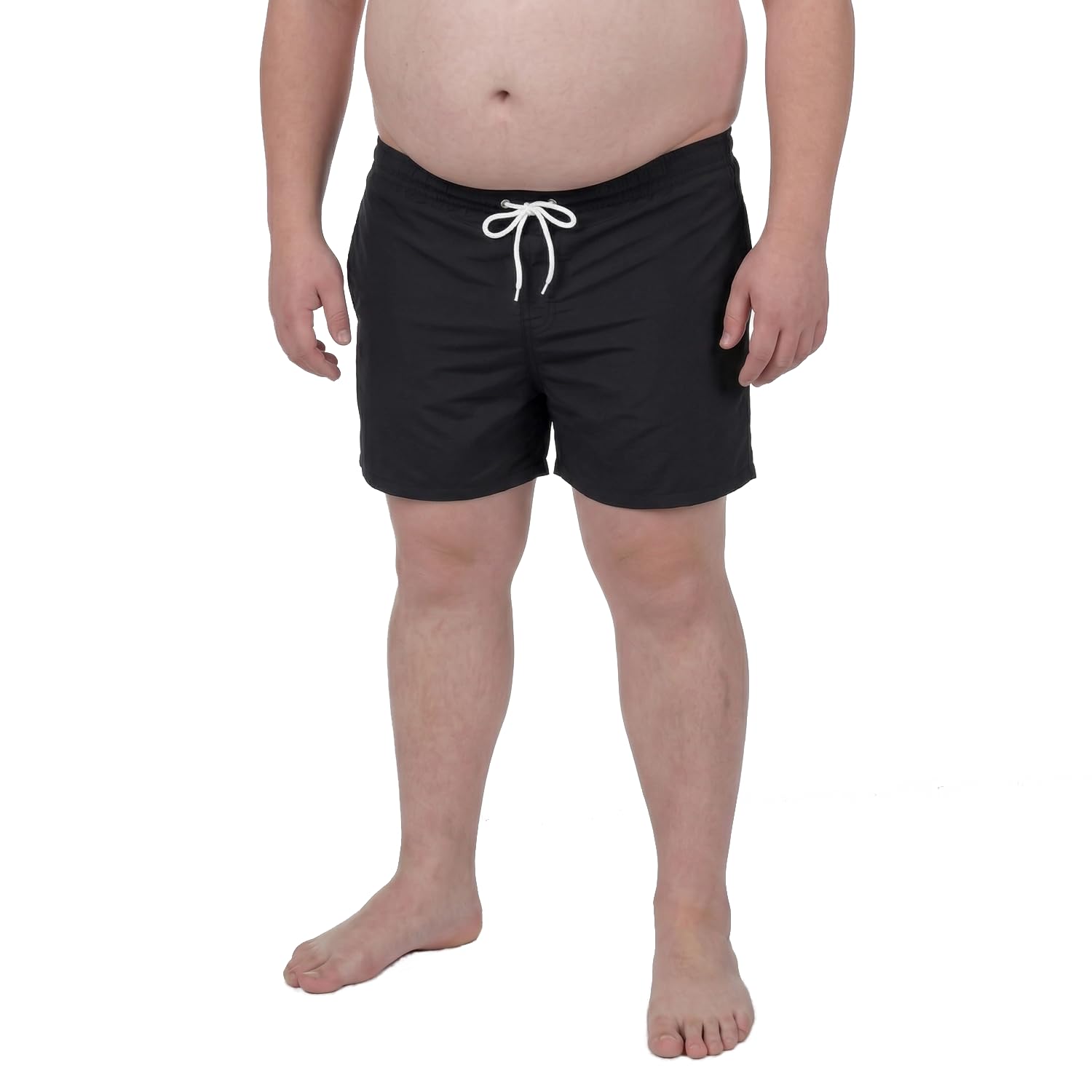 ADAMO Kurze Herren Badehose in Schwarz bis Übergröße 12XL