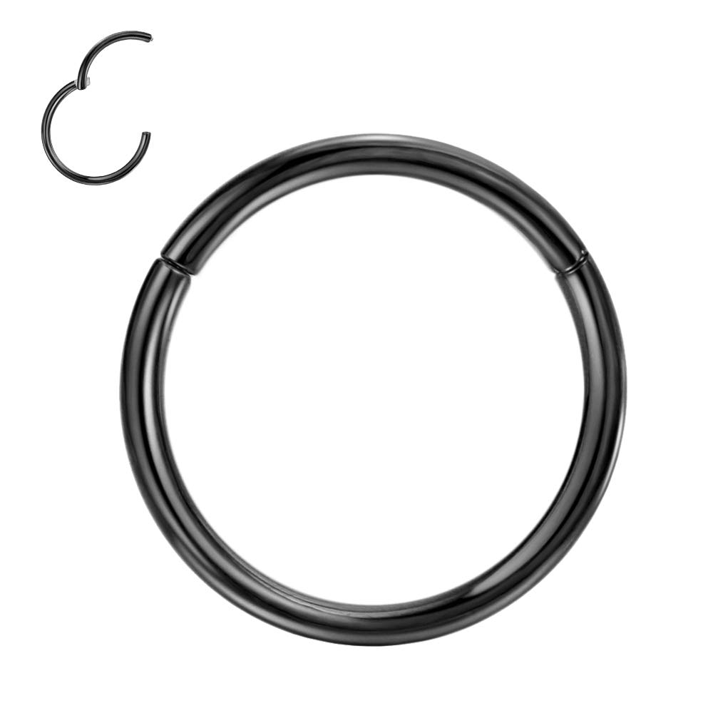 G23 Titanium Hinged Piercing Rings Hoop