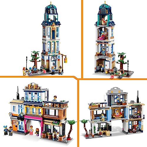 Image of LEGO Creator Main Street 31141 Building Toy Set; A Toy City, Art Deco Building and Market Street for Ages 9+