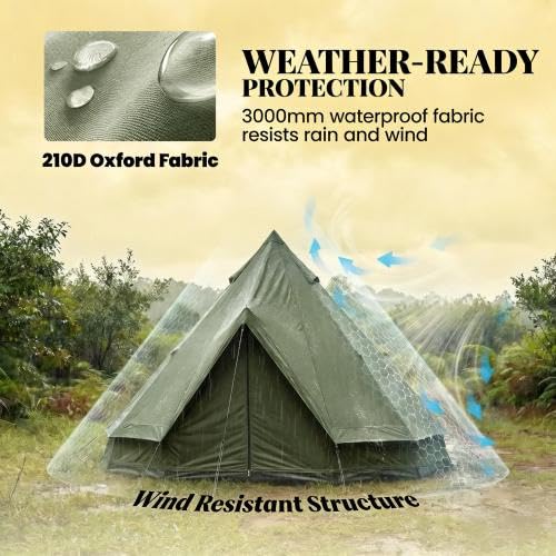 Carpa para camping 6 personas impermeable 4 estaciones miniatura 5