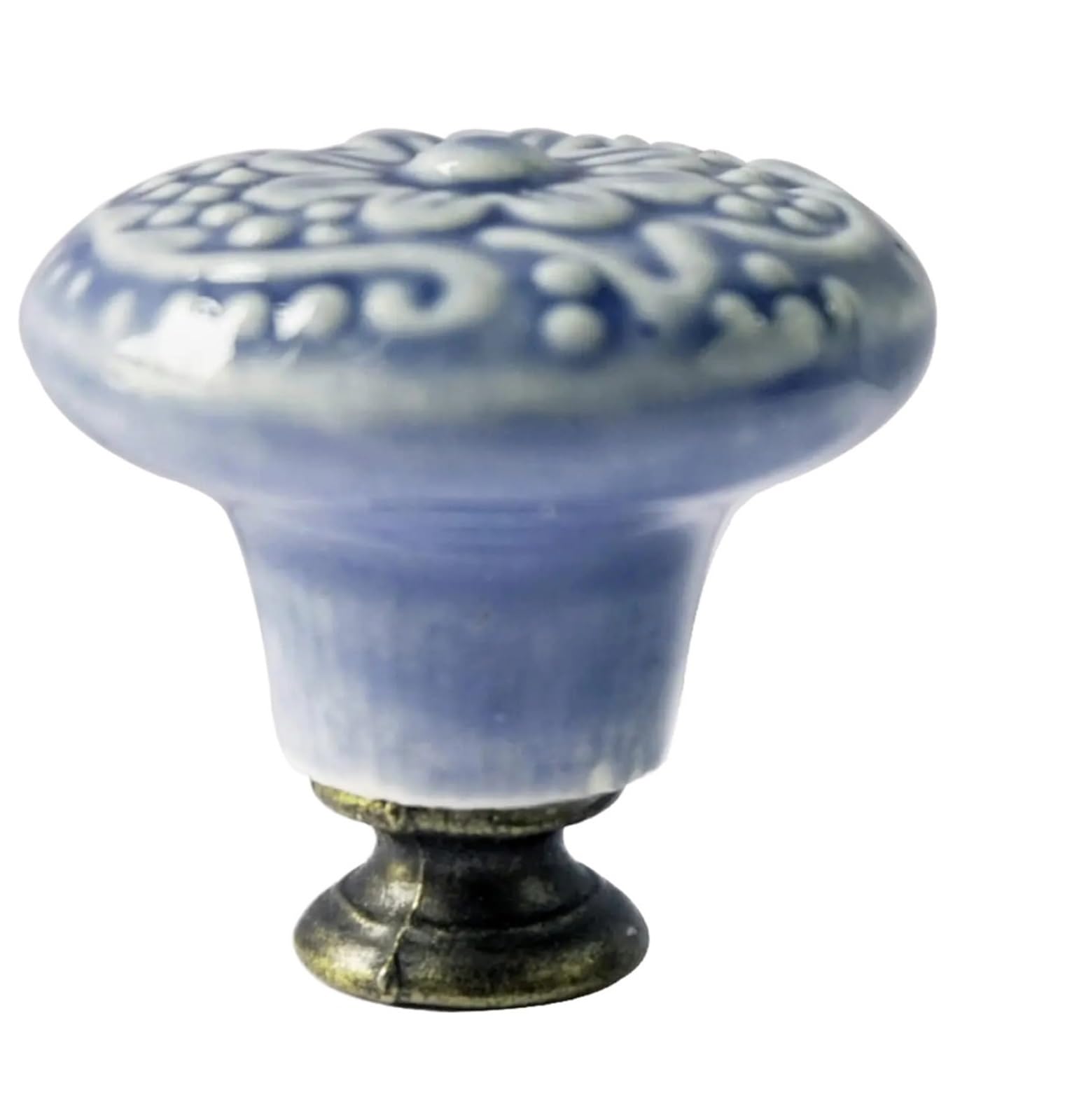 GNYVZXPLQ Ceramic Handle Drawer Knobs, 10 Pcs Blue Ceramic Round Cabinet Knobs for Drawer Dresser Home Furniture Door Pulls