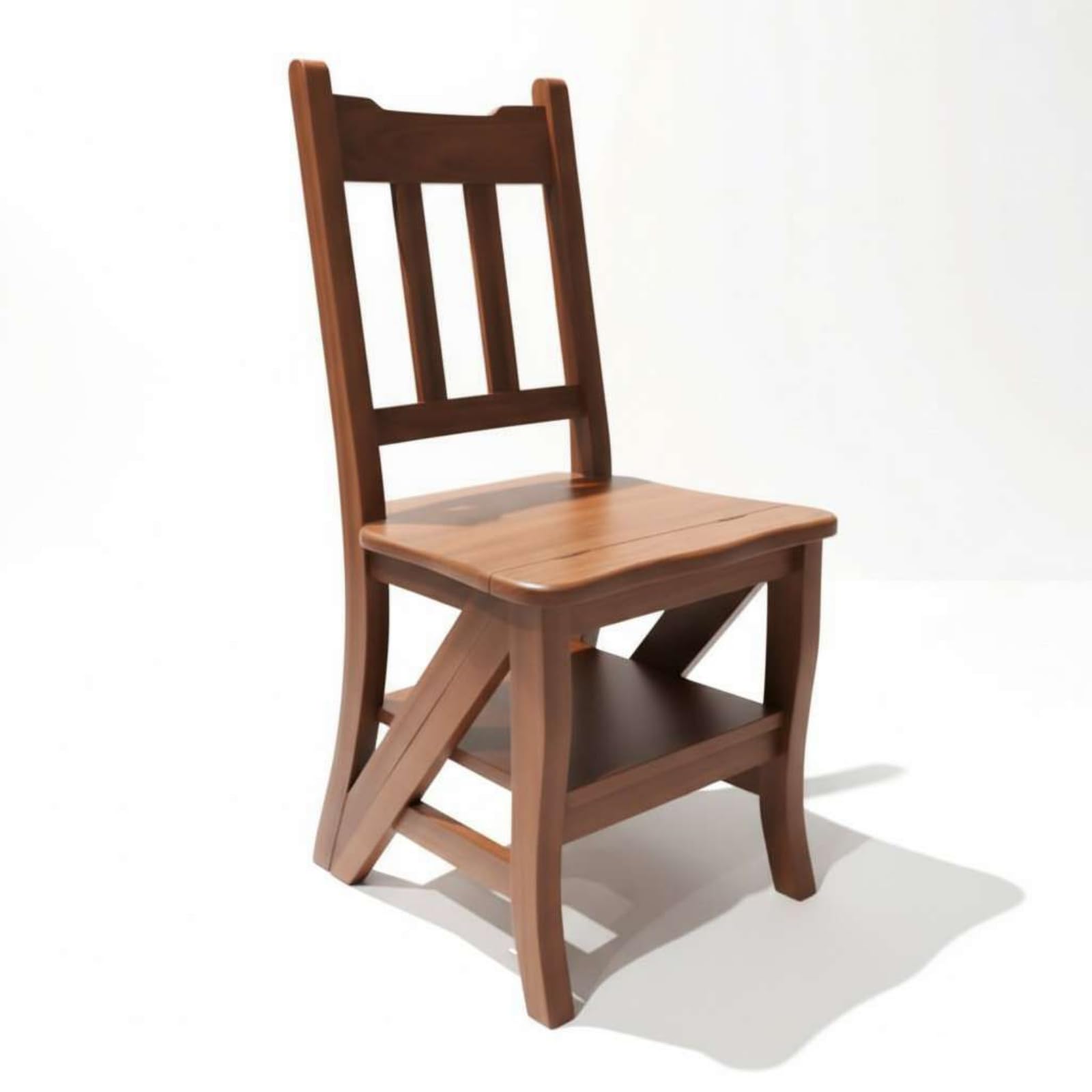 EPICS CRAFT Teak Wood Convertible Chair and Ladder - 2-in-1 Folding laddercum Chair-picture-10