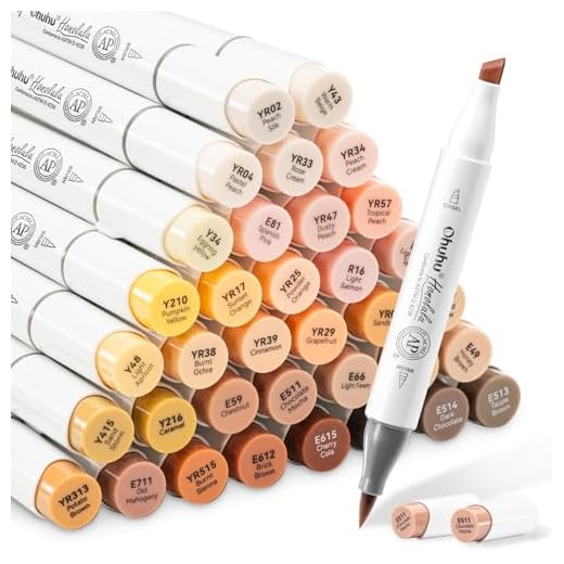 Ohuhu Skin Tone Alcohol Markers Set