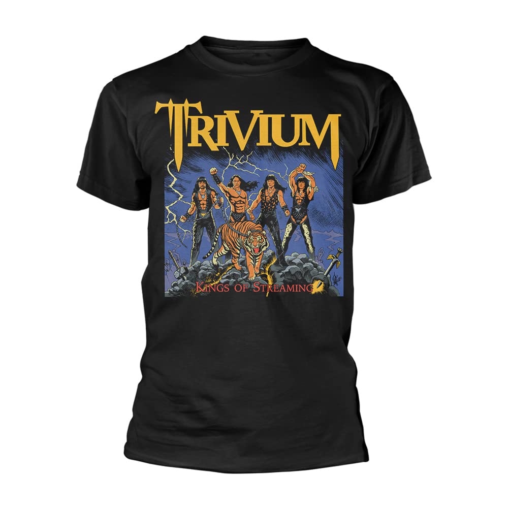 Trivium T-Shirt Noir en Coton avec Logo Imprimé Durable - 2